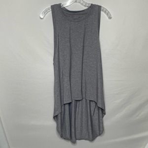 Athleta Essence Relaxed High Low Tank Top Gray Size M